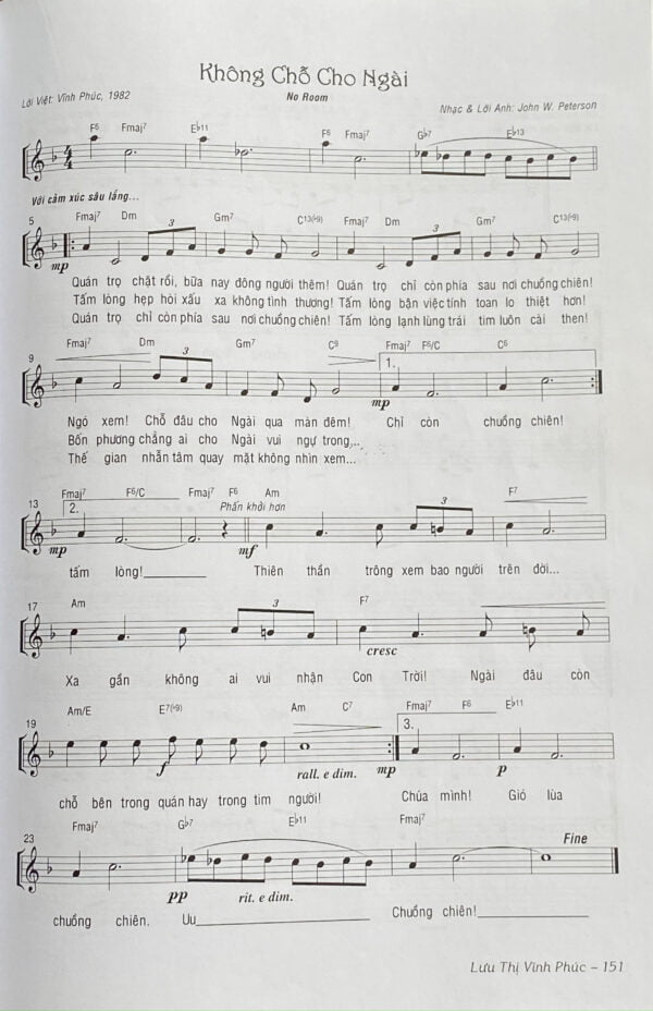 Sheet Không Chỗ Cho Ngài