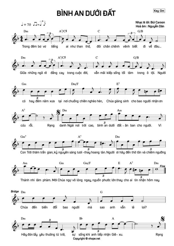 Sheet Bình An Dưới Đất