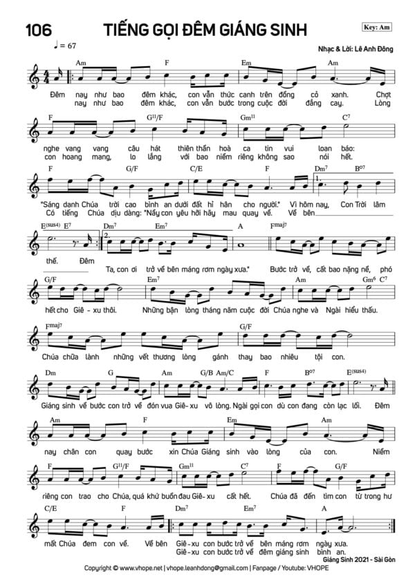 Sheet Tiếng Gọi Đêm Giáng Sinh